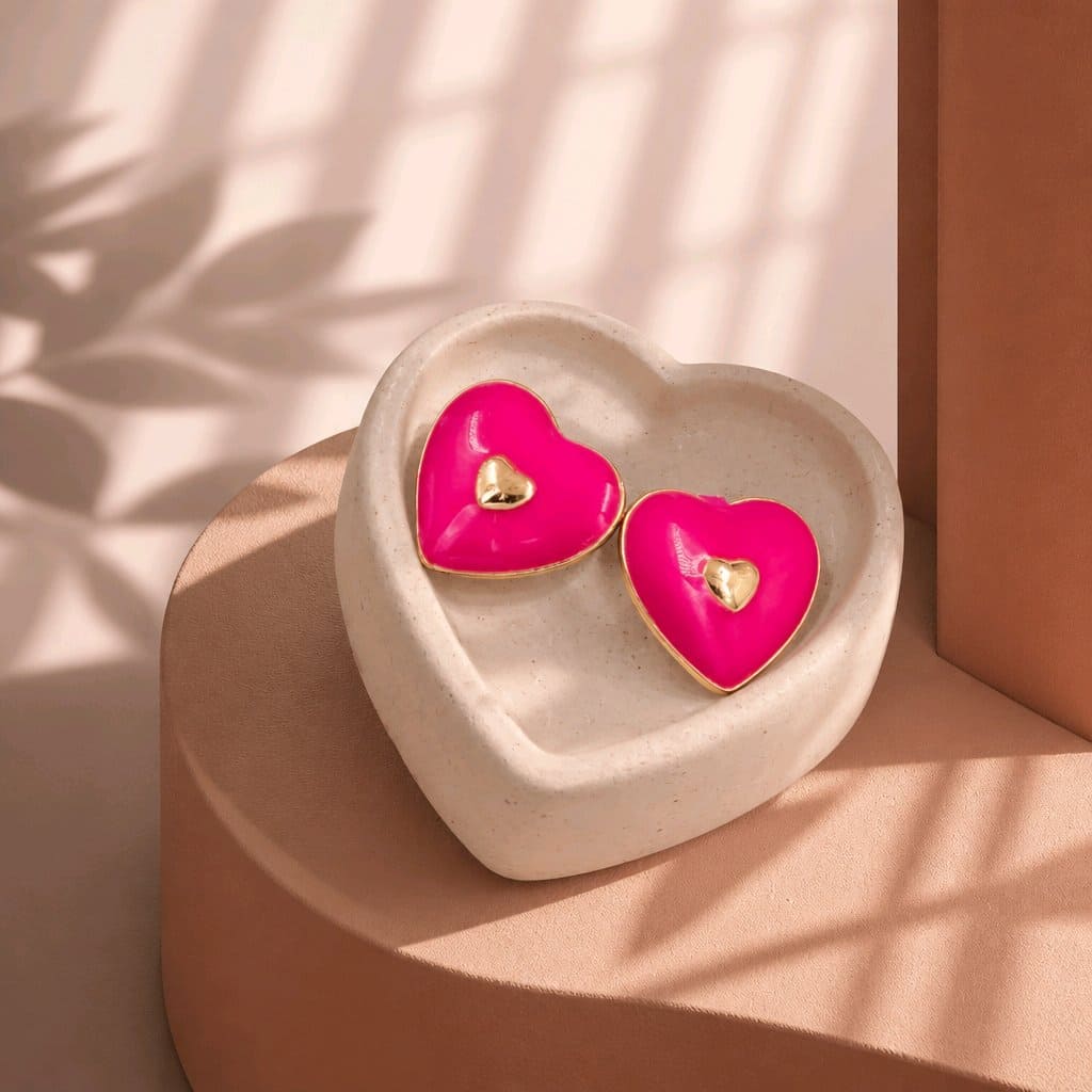 Topo corazon esmaltado (1,4cm)