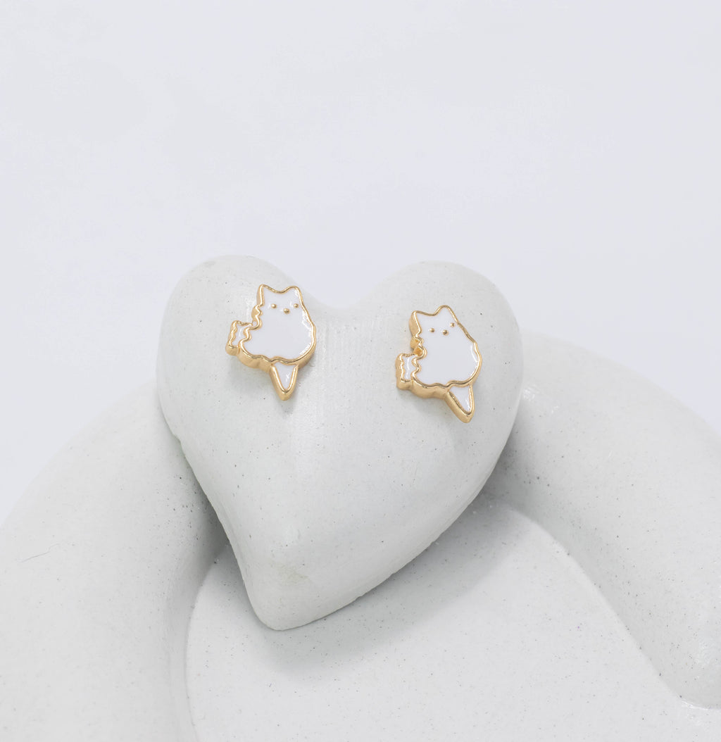 Topo silueta gato esmaltado