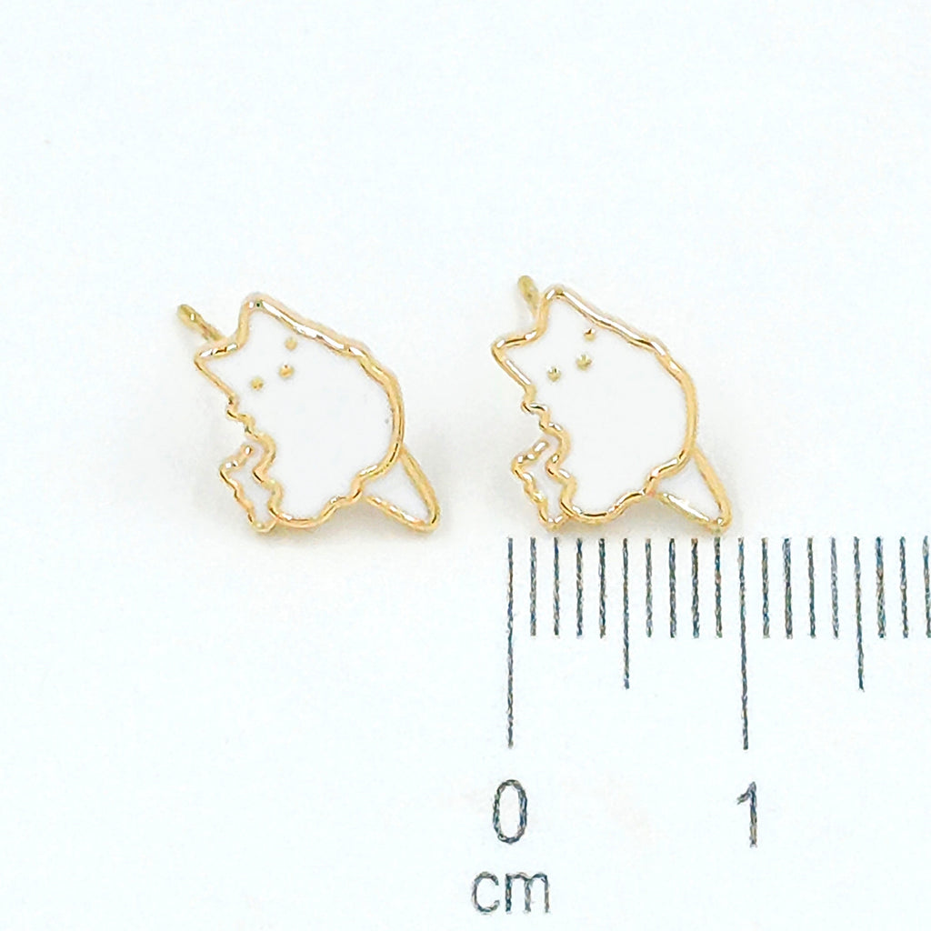 Topo silueta gato esmaltado