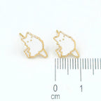 Topo silueta gato esmaltado