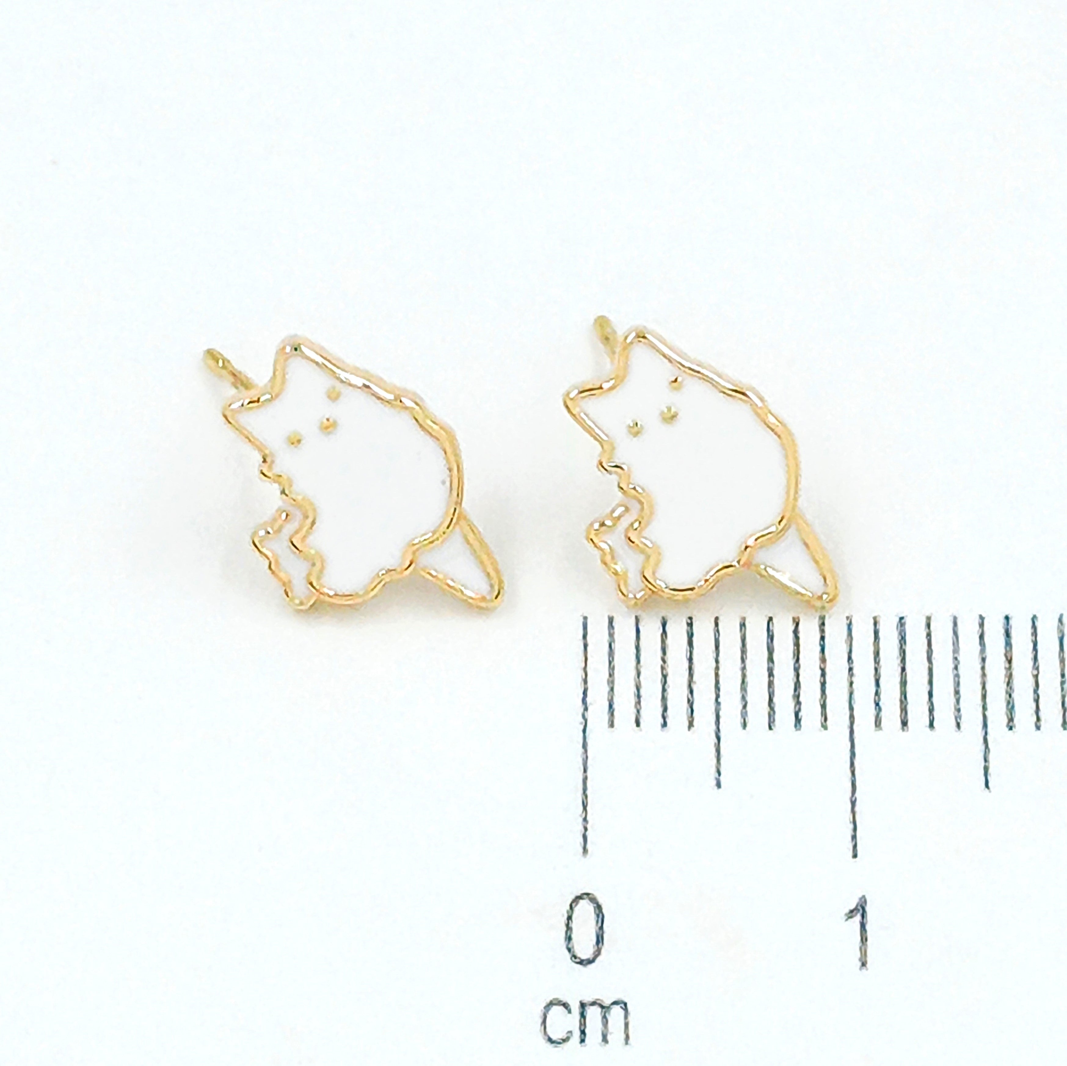 Topo silueta gato esmaltado