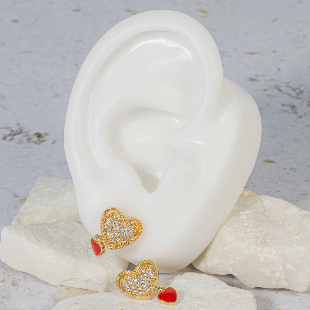 Topo dije corazon esmaltado