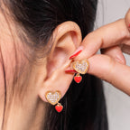 Topo dije corazon esmaltado