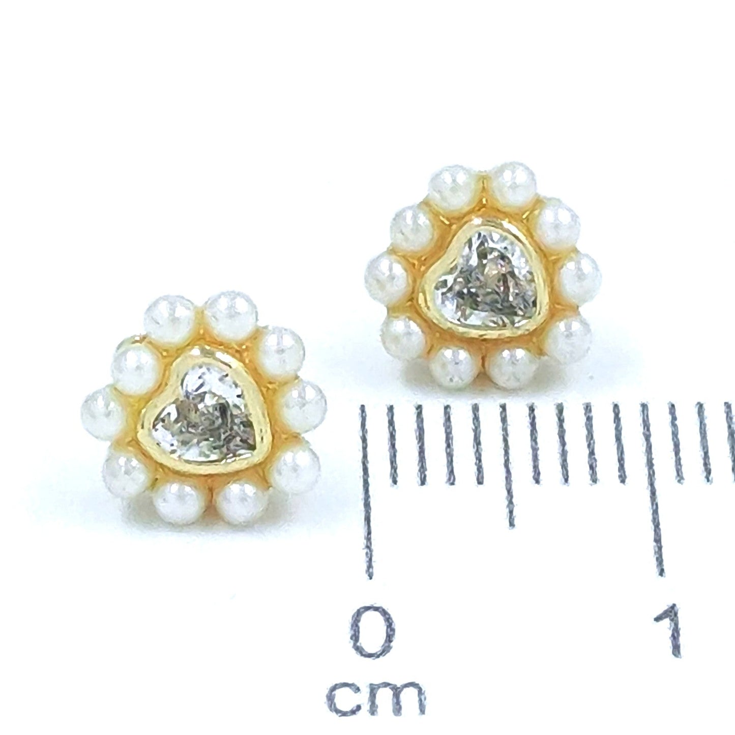Topo corazón mini perlas