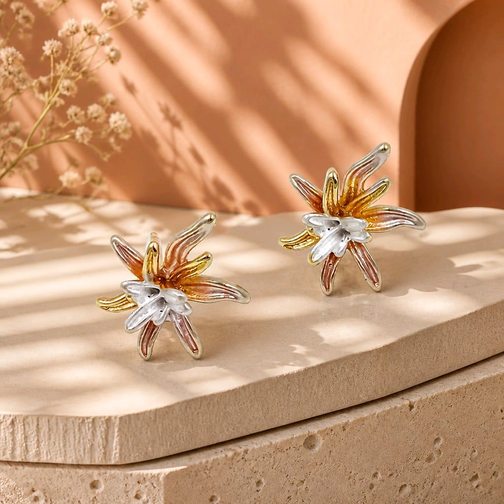 Topo flor esmaltado