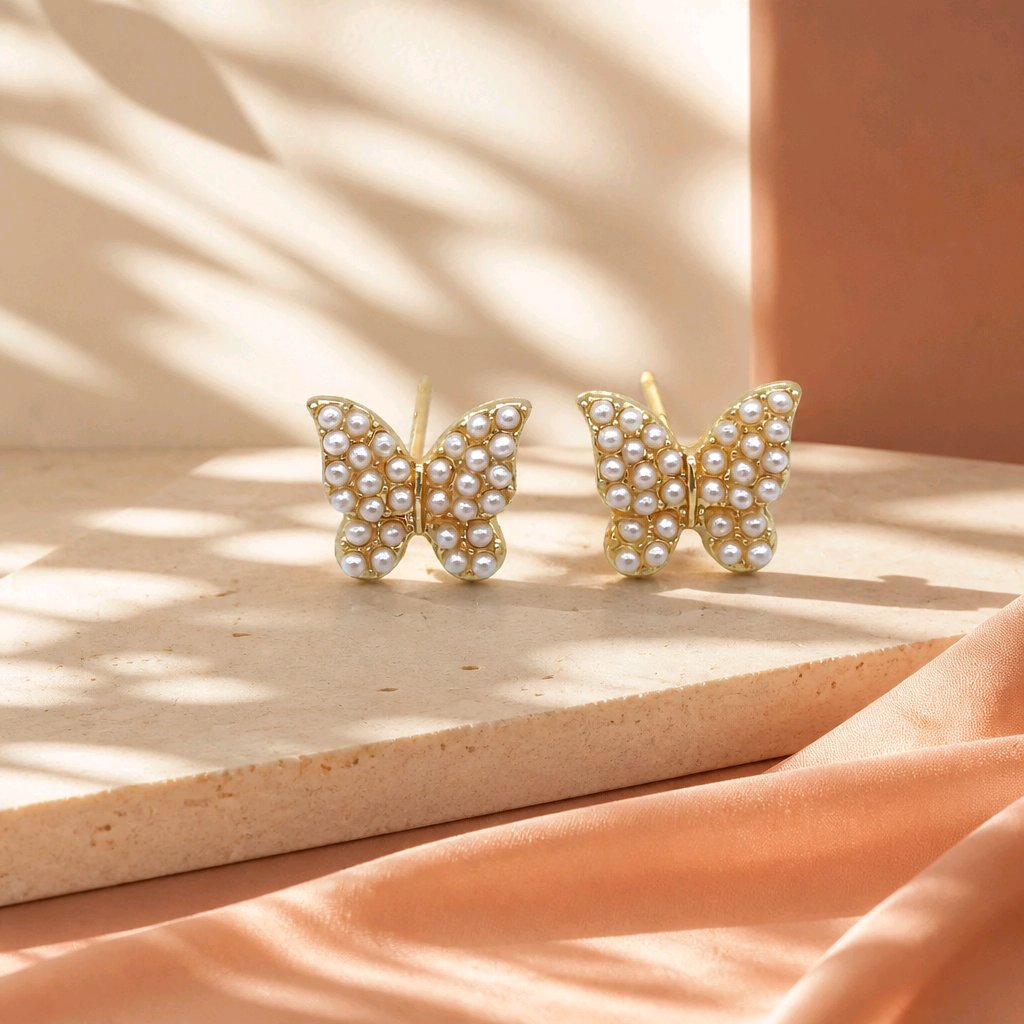 Topo mariposa mini perlas