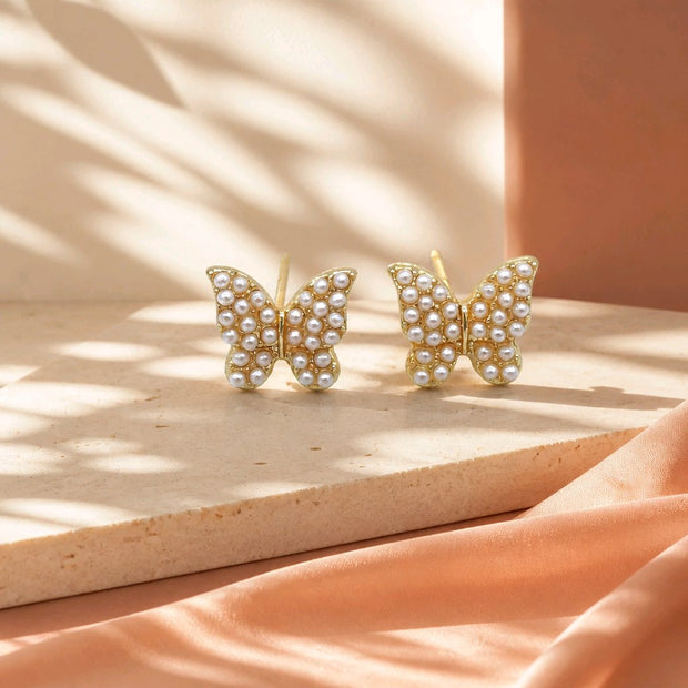 Topo mariposa mini perlas