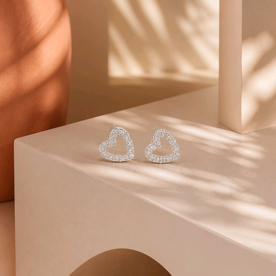 Topo corazón baño de plata