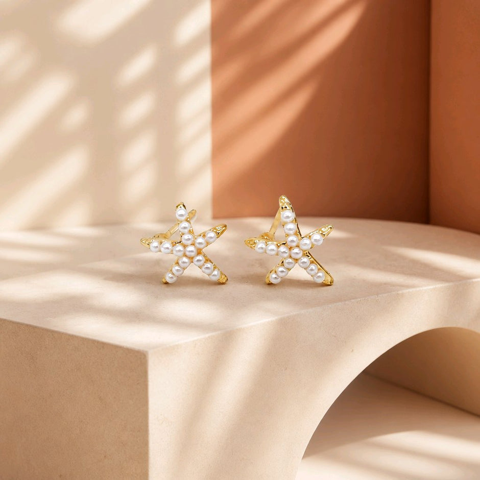 Topo estrella de mar mini perlas