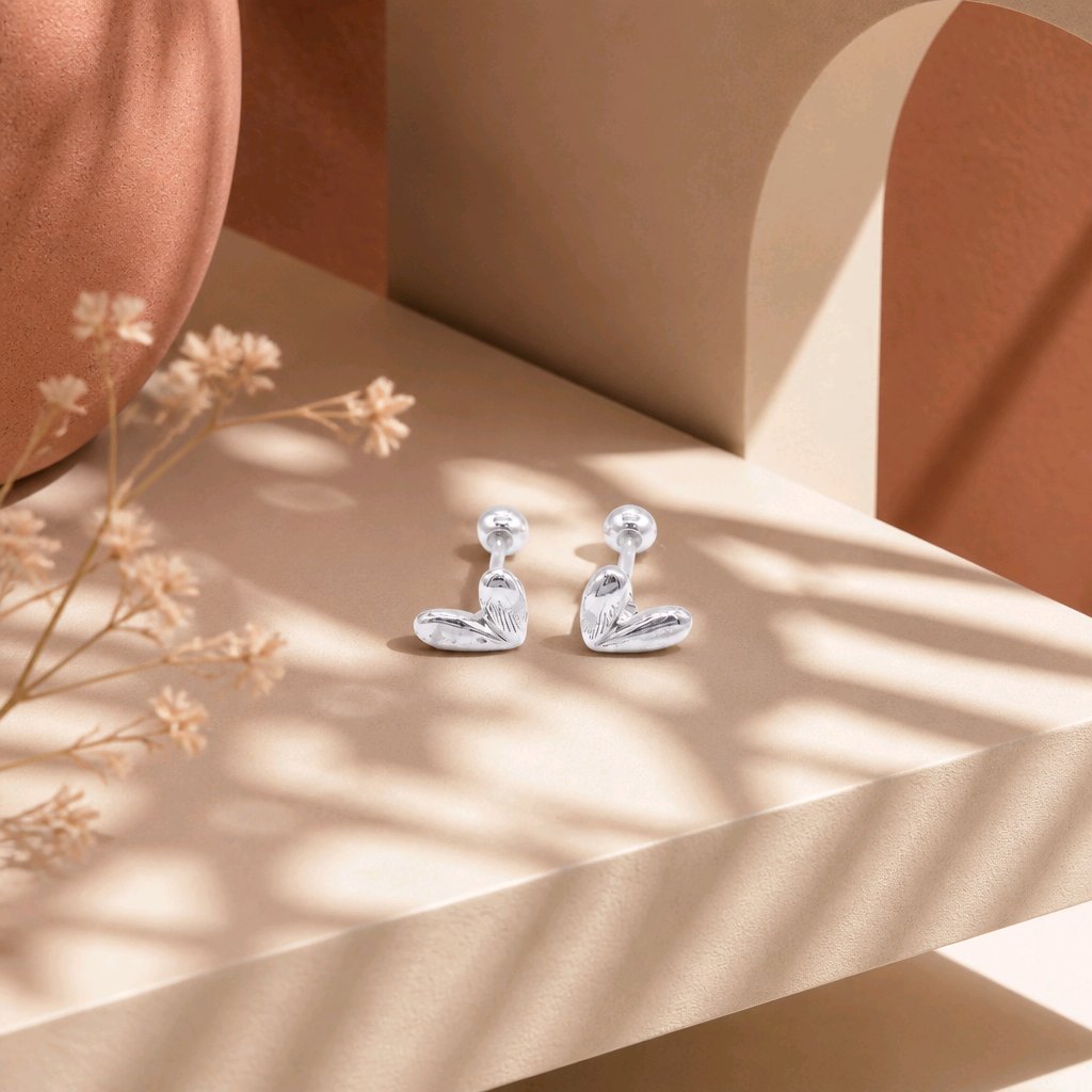 Topo corazón baño de plata